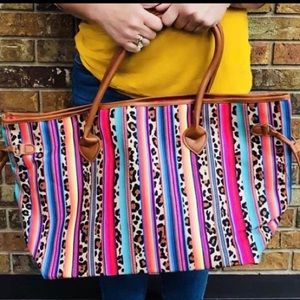 Serape and Leopard Tote
